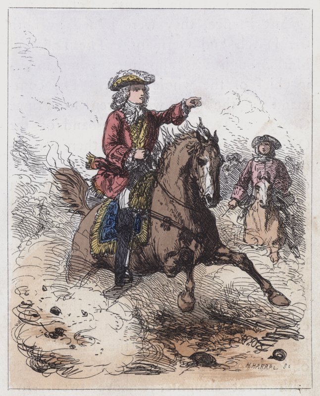 Marlborough w Blenheim (kolorowy grawerunek) autorstwa English School