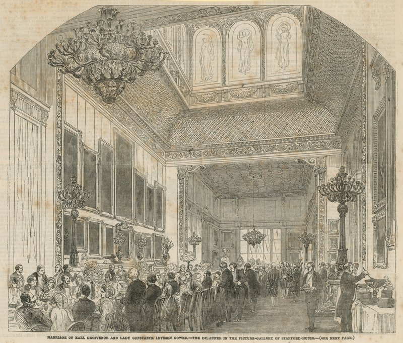 Małżeństwo hrabiego Grosvenora i lady Constance Leveson Gower autorstwa English School