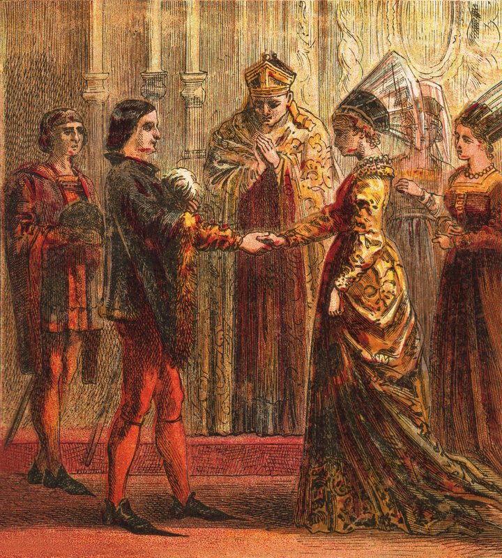 Małżeństwo Henryka V autorstwa English School