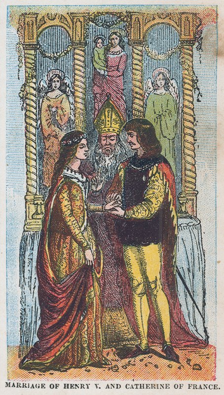 Małżeństwo króla Henryka V i Katarzyny Francuskiej autorstwa English School