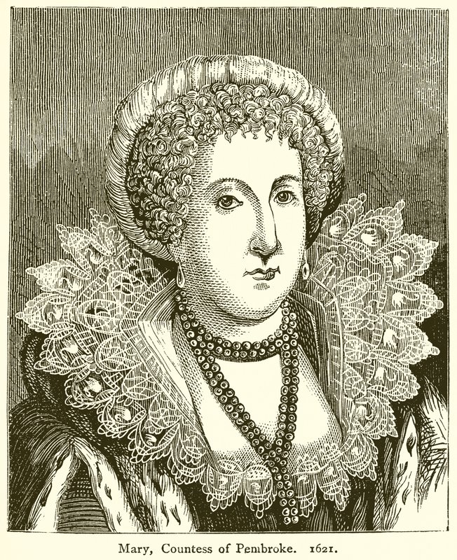 Maryja, hrabina Pembroke. 1621 autorstwa English School