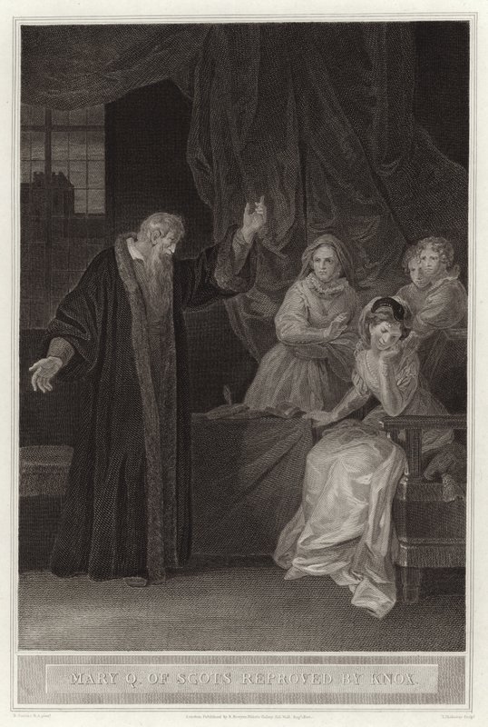Mary Q Szkotów skarcona przez Knox autorstwa English School