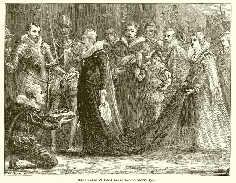 Maria Królowa Szkotów wkraczająca do Holyrood, 1561 autorstwa English School