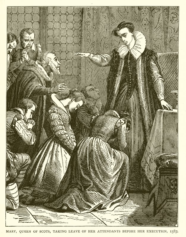 Maria, Królowa Szkotów, żegnająca się ze Swoimi Służącymi przed Egzekucją, 1587 autorstwa English School