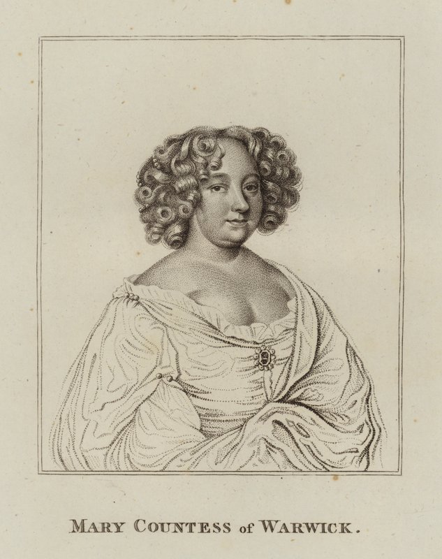 Mary Rich, hrabina Warwick (grawerowanie) autorstwa English School