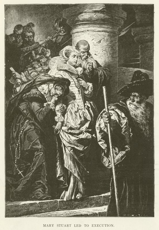 Mary Stuart poprowadzona na egzekucję autorstwa English School