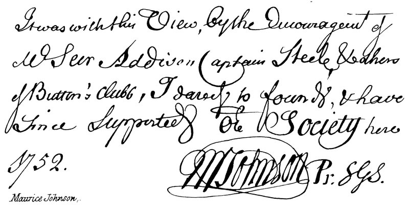 Maurice Johnson autorstwa English School
