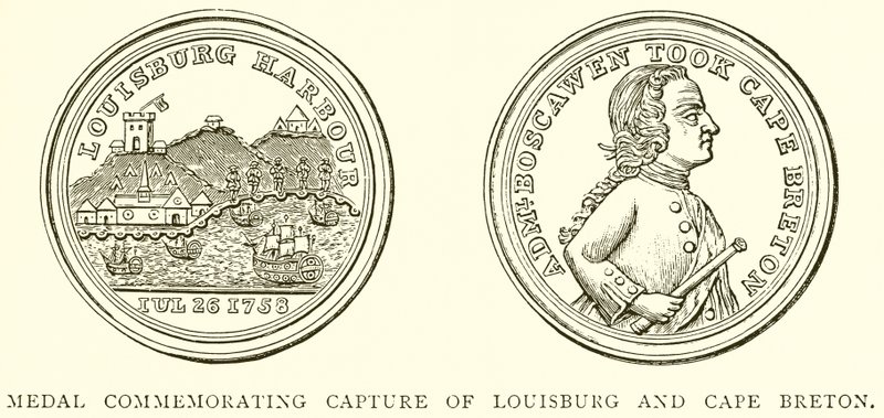 Medal upamiętniający zdobycie Louisburga i Cape Breton autorstwa English School