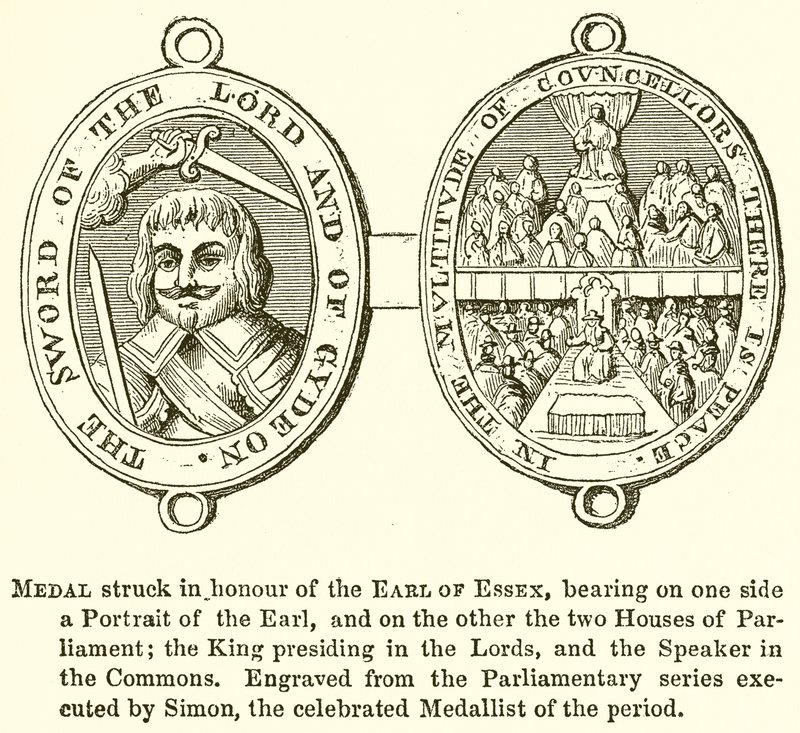 Medal wybity na cześć hrabiego Essex autorstwa English School