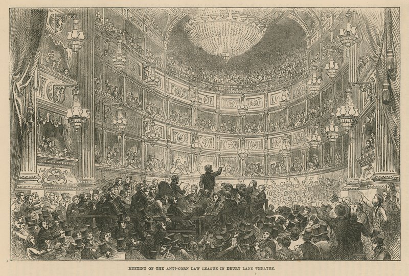 Spotkanie Ligi Anty-Zbożowej w Teatrze Drury Lane autorstwa English School