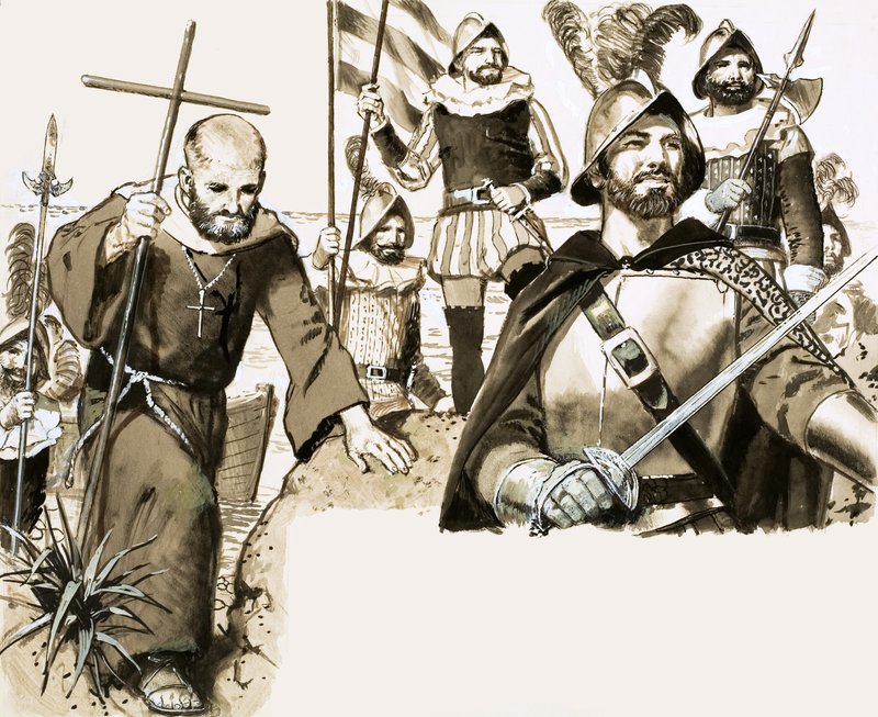 Członkowie Towarzystwa Historycznego DeSoto autorstwa English School