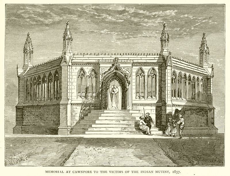 Pomnik ofiar buntu indyjskiego w Cawnpore, 1857 autorstwa English School