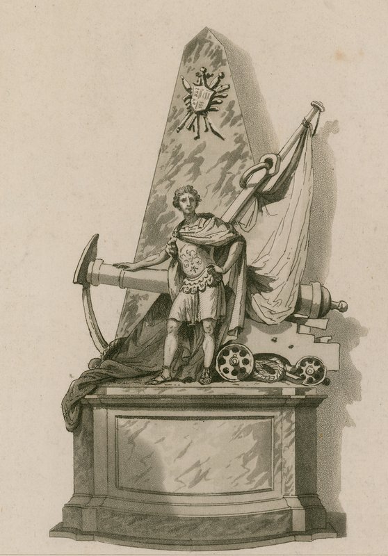Pomnik admirała Holmesa, Westminster Abbey, Londyn autorstwa English School