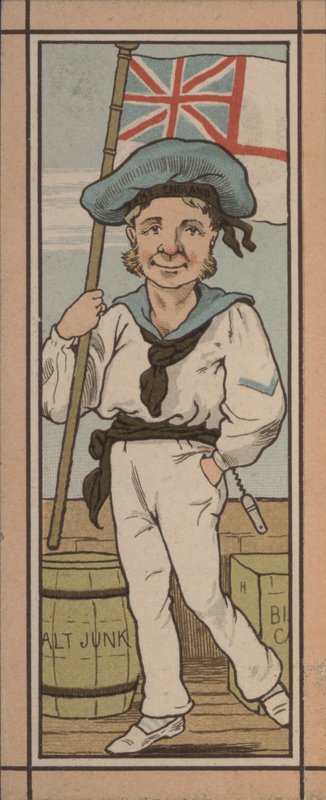 Ilustracja menu: Wielka Brytania (kolorowa litografia) autorstwa English School