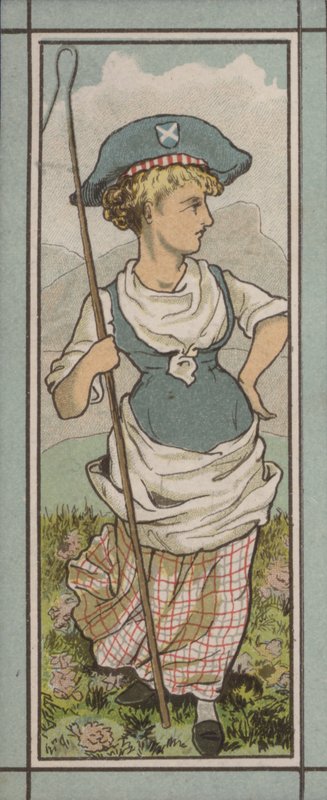 Ilustracja menu: Szwajcaria (litografia kolorowa) autorstwa English School