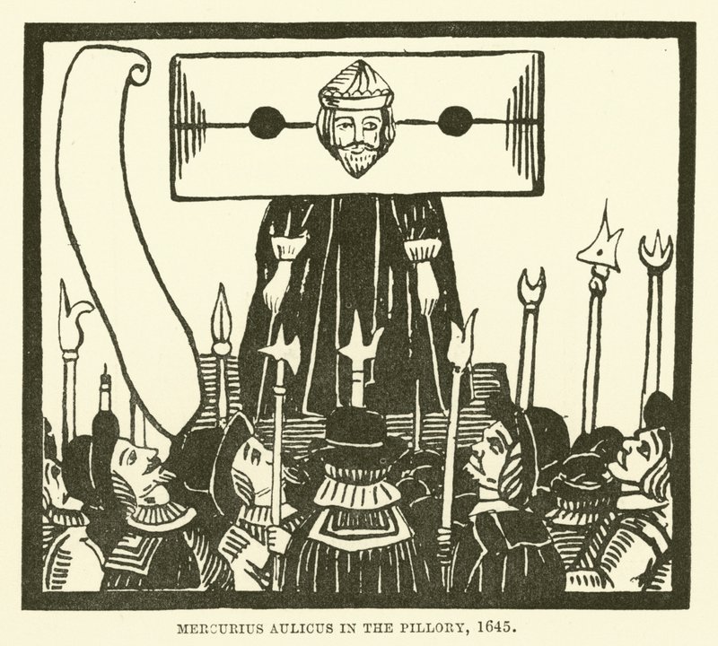 Merkury pod pręgierzem, 1645 autorstwa English School