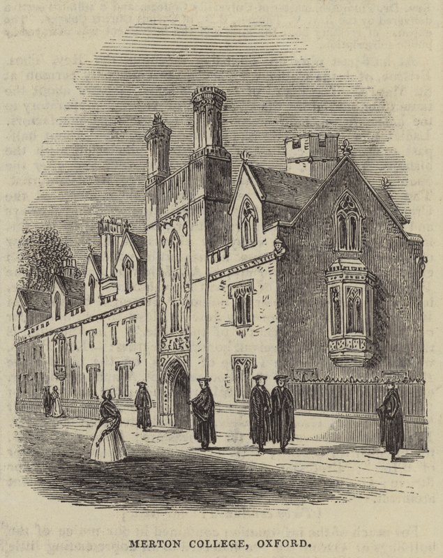 Merton College, Oksford (grafika) autorstwa English School