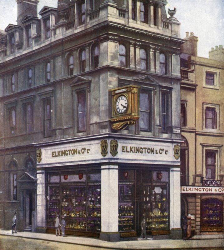 Panowie Elkington & Co, 22 Regent Street (kolor lito) autorstwa English School
