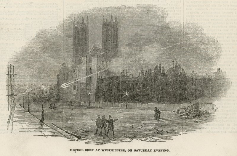 Meteor widziany w Westminster autorstwa English School