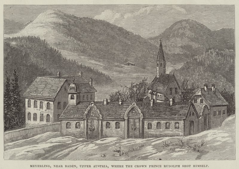 Meyerling k. Baden w Górnej Austrii, gdzie zastrzelił się książę koronny Rudolf (rycina) autorstwa English School