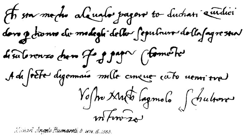 Michael Angelo Buonaroti, b 1474, d 1563 autorstwa English School