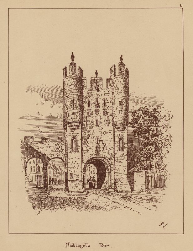 Micklegate Bar (litografia) autorstwa English School