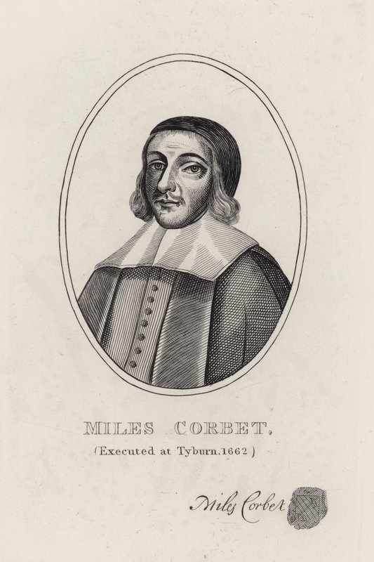 Miles Corbet (grawerunek) autorstwa English School