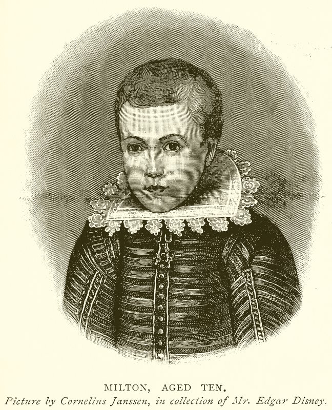 Milton, w wieku 10 lat autorstwa English School