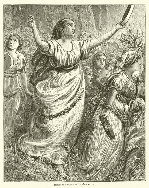 Pieśń Miriam, Exodus, xv, 20 (rycina) autorstwa English School