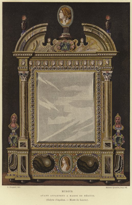 Lustro należące do Marii de Medici, królowej Francji autorstwa English School