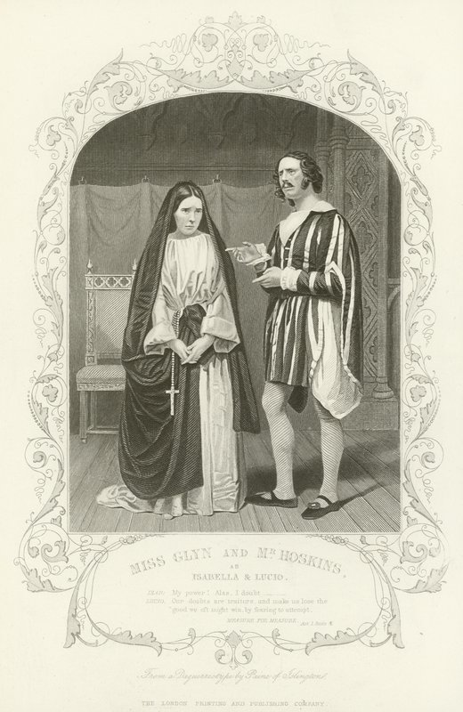 Panna Glyn i pan Hoskins jako Isabella i Lucio, Miarka za miarkę autorstwa English School