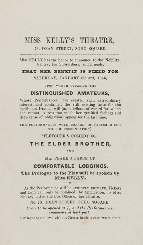 Miss Kellys Theatre, 73 Dean Street, Soho Square, Londyn autorstwa English School