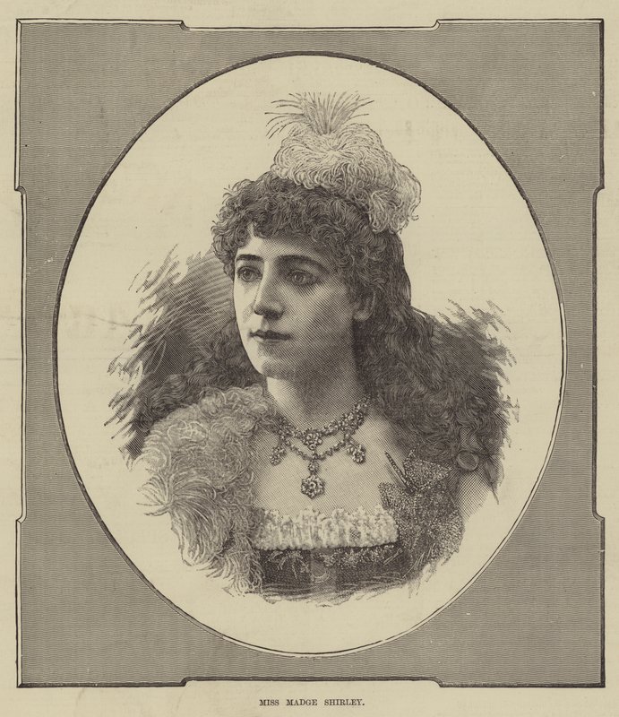 Panna Madge Shirley (Grawerowanie) autorstwa English School