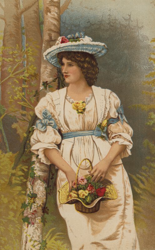 Panna Mary Anderson (chromolit) autorstwa English School
