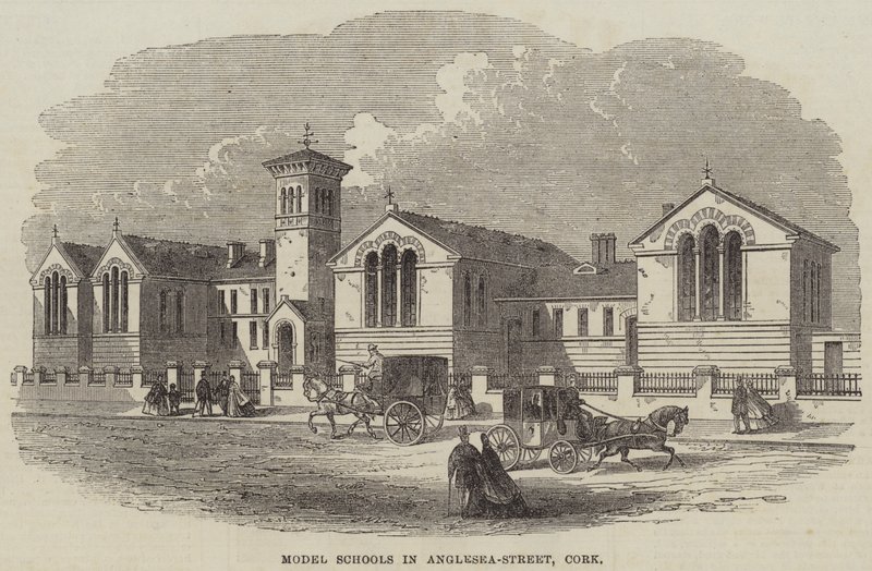 Szkoły modelarskie w Anglesea-Street, Cork (grawerowanie) autorstwa English School