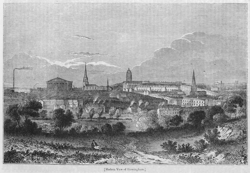 Nowoczesny widok na Birmingham autorstwa English School