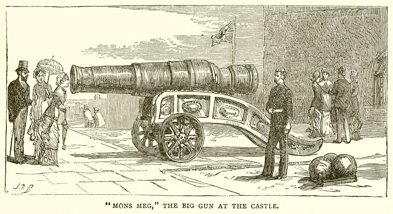 Mons Meg, wielki pistolet na zamku autorstwa English School