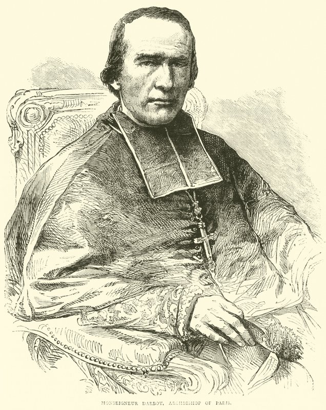 Monseigneur Darboy, arcybiskup Paryża, marzec 1871 autorstwa English School