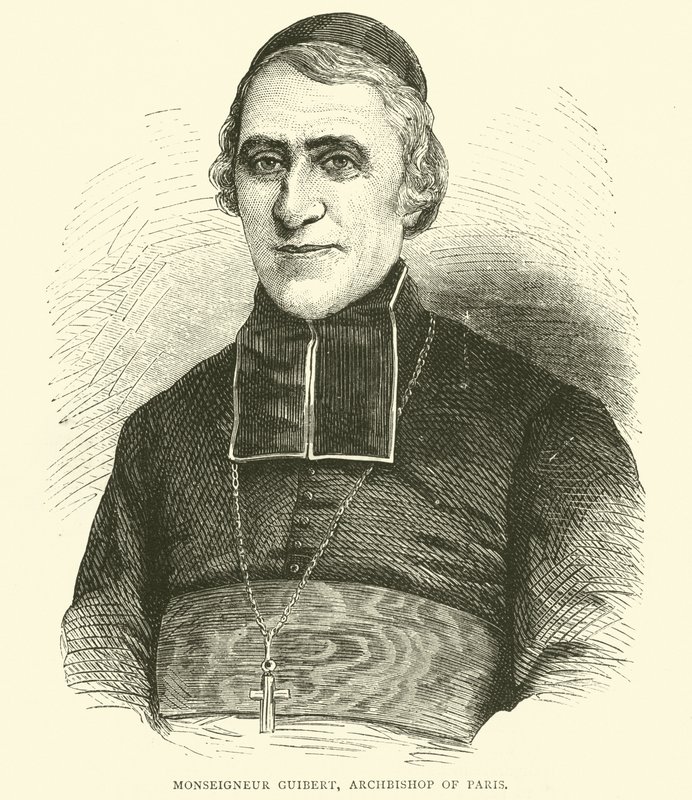 Monseigneur Guibert, arcybiskup Paryża, maj 1871 autorstwa English School