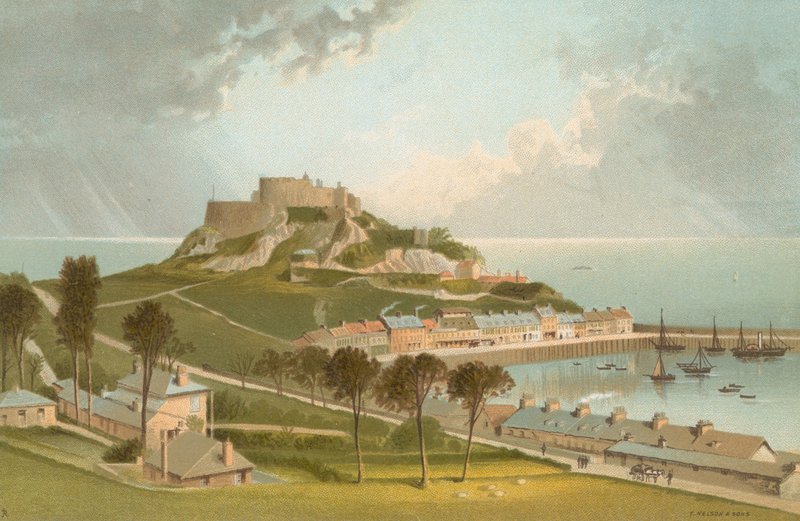 Zamek Mont Orgueil — Jersey autorstwa English School