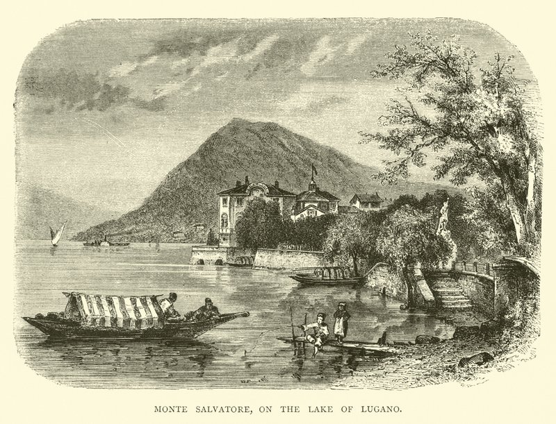 Monte Salvatore, nad jeziorem Lugano autorstwa English School