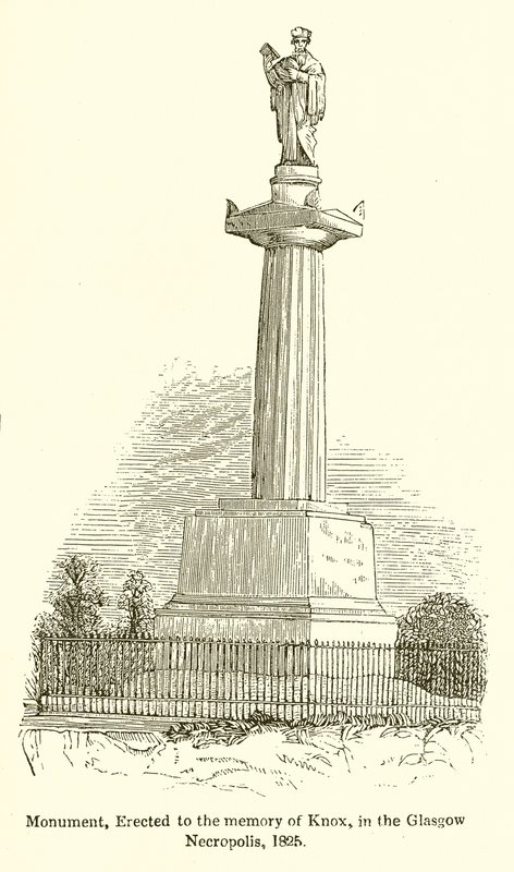 Pomnik wzniesiony ku pamięci Knoxa na nekropolii w Glasgow, 1825 autorstwa English School