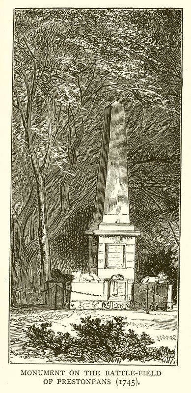 Pomnik na polu bitwy pod Prestonpans (1745) autorstwa English School