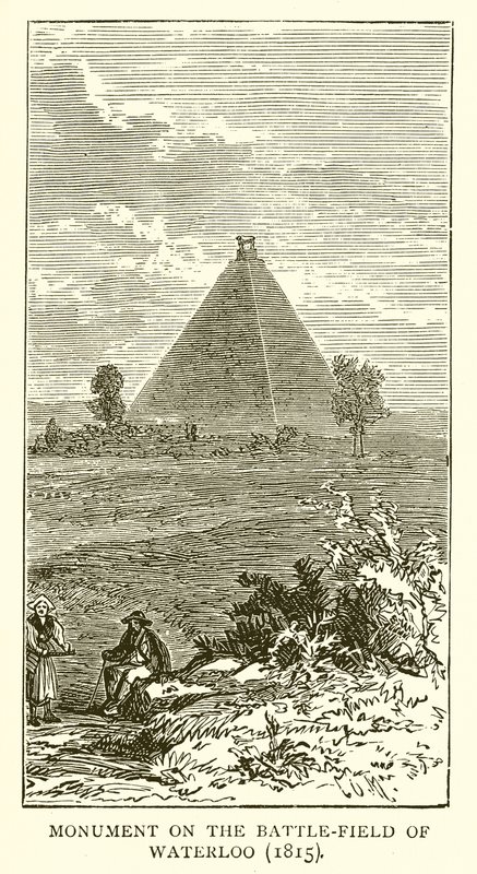 Pomnik na polu bitwy pod Waterloo (1815) autorstwa English School