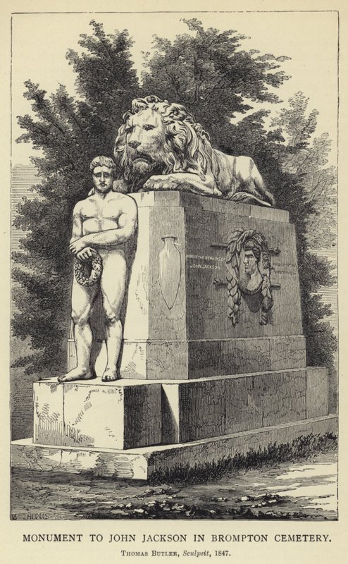 Pomnik Johna Jacksona na cmentarzu Brompton, Thomas Butler, Sculpsit, 1847 autorstwa English School