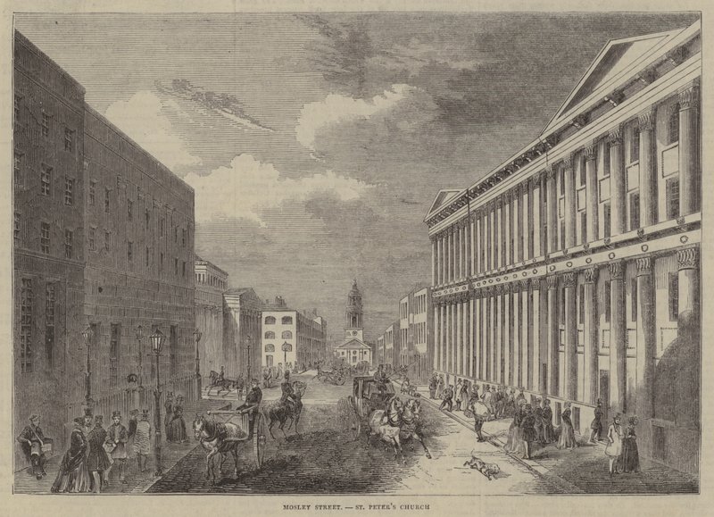 Mosley Street, kościół św. Piotra autorstwa English School