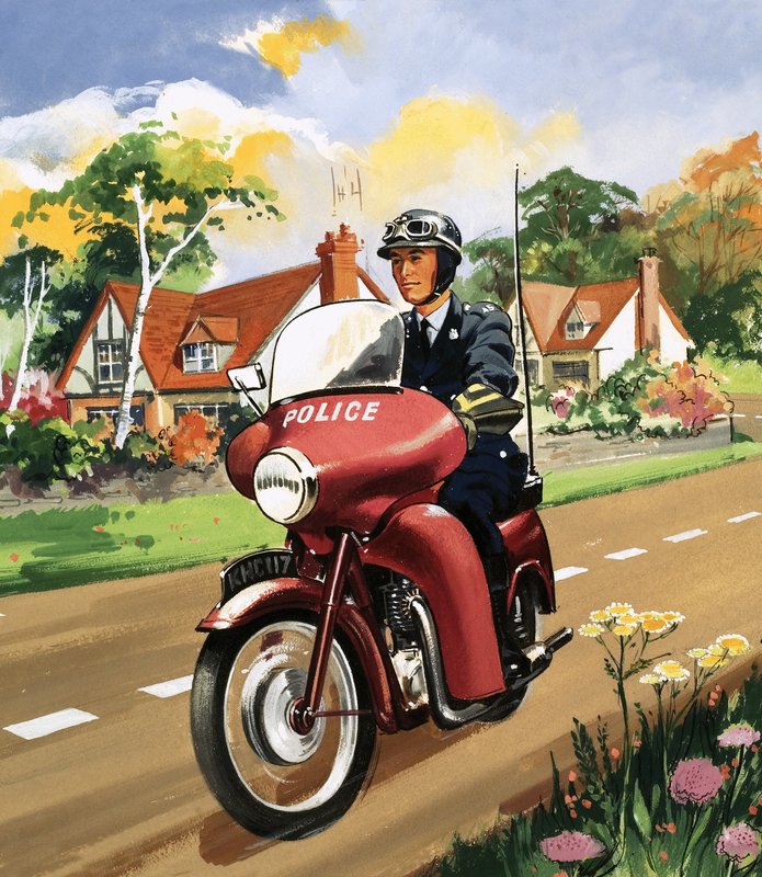 Policja motocyklowa autorstwa English School