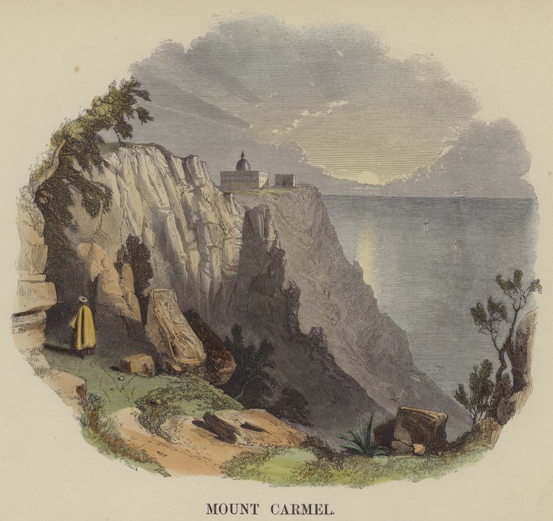 Mount Carmel (kolorowy grawerunek) autorstwa English School