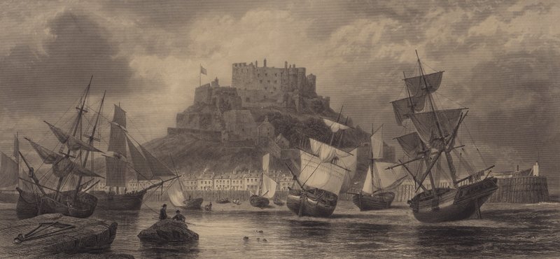 Zamek Mont Orgueil, Jersey autorstwa English School