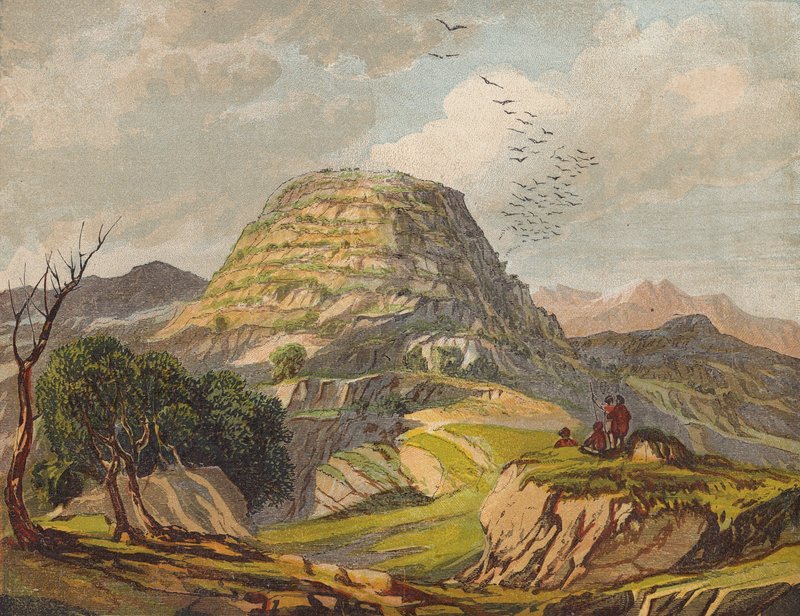 Góra Tabor, Galilea (kolorowa litografia) autorstwa English School
